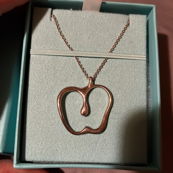 🍎Final Sale*Nwt  Tiffany & Co. & Elsa Peretti sterling silver Apple pendant. - Picture 3 of 6